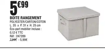 La Foir'Fouille Boite Rangement offre