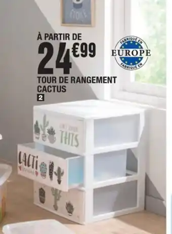 La Foir'Fouille Tour De Rangement Cactus offre