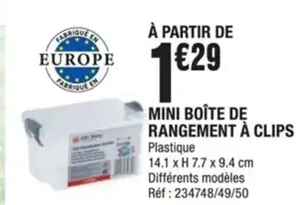 La Foir'Fouille Mini Boite De Rangement A Clips offre