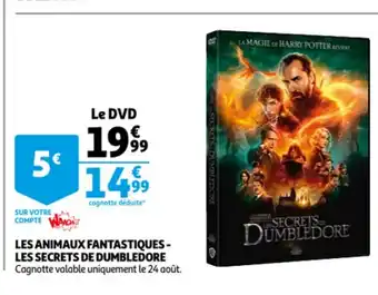 Auchan Les Animaux Fantastiques - Les Secrets De Dumbledore offre