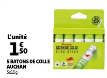 Auchan 5 Batons De Colle Auchan offre