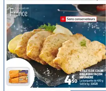 Auchan 4 Filets De Clin D'Alaska Facon Meuniere offre