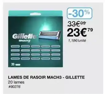 Costco Lames de rasoir mach3-gillette offre
