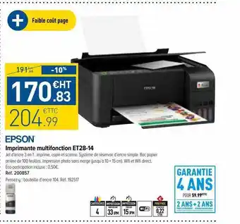 Top Office Imprimante multifonction et28-14 epson offre