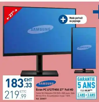 Écran pc dft27t450 27
