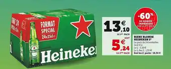 U Express Bière blonde heineken 5° offre