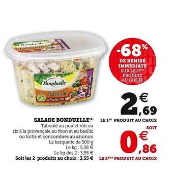 U Express Salade bonduelle offre