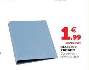 Hyper U Classeur rigide u offre