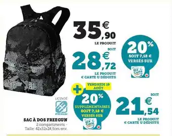 Hyper U Sac à dos freegun offre