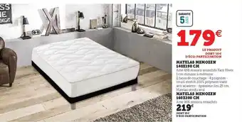 Hyper U Matelas memozen 140 x 190 cm, matelas memozen 160 x 200 cm offre