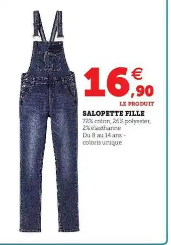 Hyper U Salopette fille offre