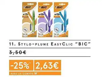 Monoprix Stylo-plume easyclic bic offre