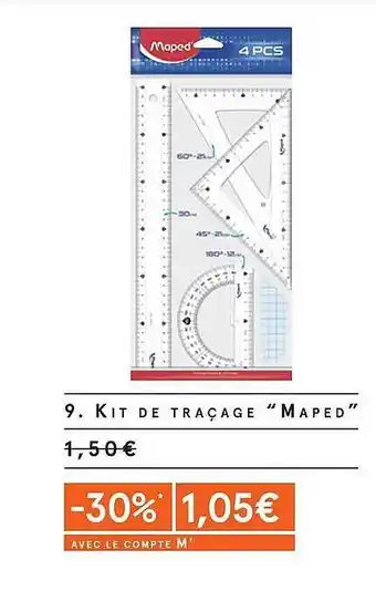 Monoprix Kit de traçage maped offre