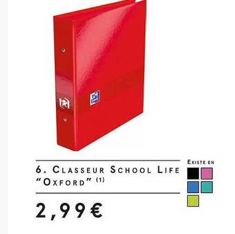 Monoprix Classeur school life oxford offre