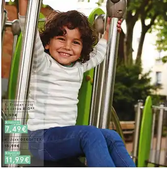 Monoprix T-shirt rayé en coton bio offre