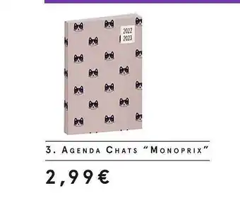 Monoprix Agenda chats monoprix offre