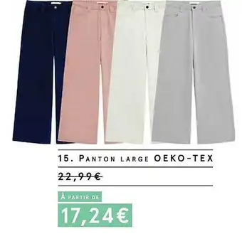 Pantalon large oeko-tex