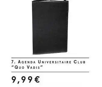 Monoprix Agenda universitaire club offre