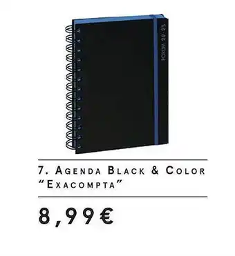 Monoprix Agenda black & color exacompta offre