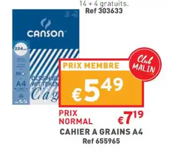 Cahier a grains A4