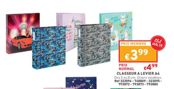 Trafic Classeur a levier A4 offre