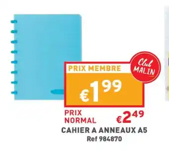 Cahier a anneau A5