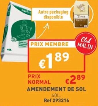 Trafic Amendement de sol offre