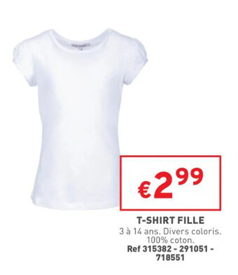 Trafic T-shirt fille offre