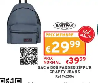 Trafic Sac a dos padded zippl'r crafty jeans offre