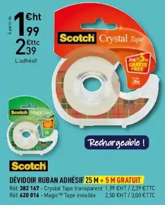 Hyperburo SCOTCH dévidoir ruban adhésif offre