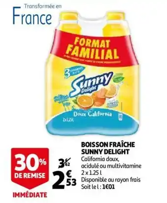 Auchan Boisson fraîche sunny delight offre