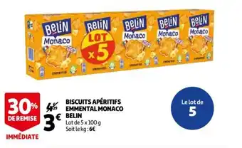BELIN biscuits apéritifs emmental monaco