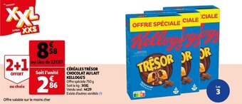 Auchan KELLOGG'S céréales trésor chocolat au lait offre