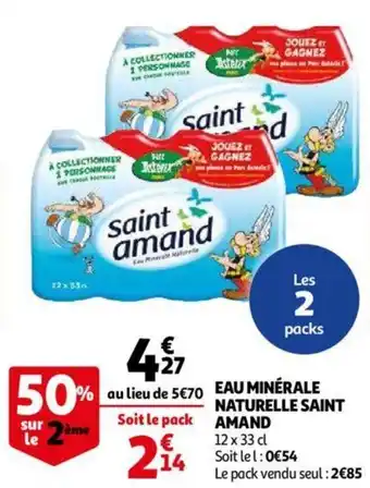 Auchan SAINT AMAND eau minérale naturelle offre