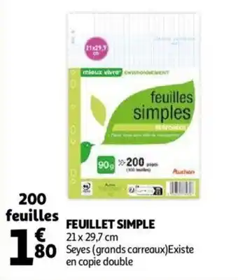 Feuillet simple