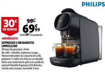 Auchan PHILIPS espresso l'or barista LM9012/60 offre
