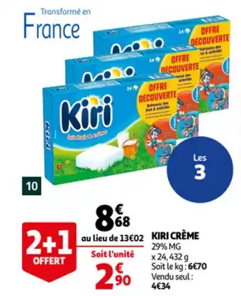 Auchan KIRI crème offre
