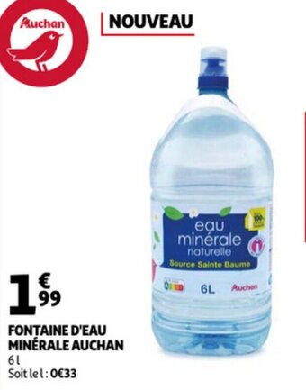 Auchan Fontaine d'eau minérale auchan offre