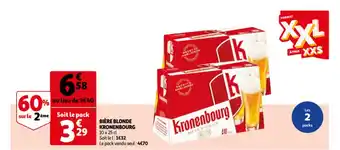 Auchan KRONENBOURG bière blonde offre