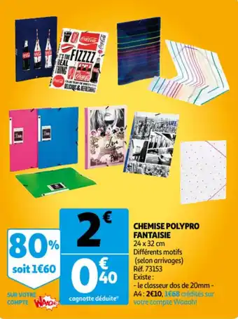 Auchan Chemise polypro fantaisie offre