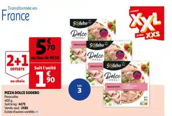 Auchan SODEBO pizza dolce offre