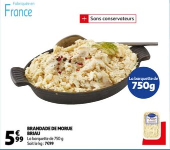 Auchan Brandade de morue briau offre