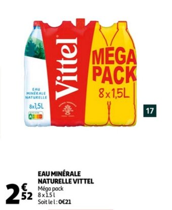 Auchan VITTEL eau minérale naturelle offre