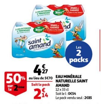 Auchan Saint Amand Eau Minérale Naturelle offre