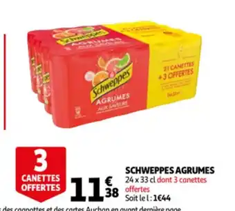 Auchan Schweppes Agrumes offre