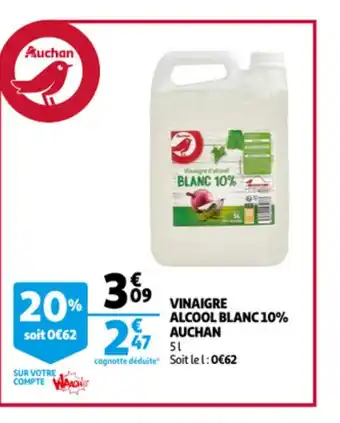 Auchan Vinaigre Alcool Blanc 10% Auchan offre