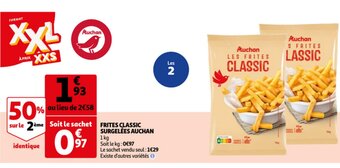 Auchan Frites Classic Surgelées Auchan offre