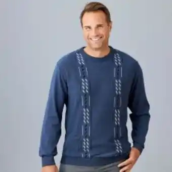 Pull col rond en jacquard
