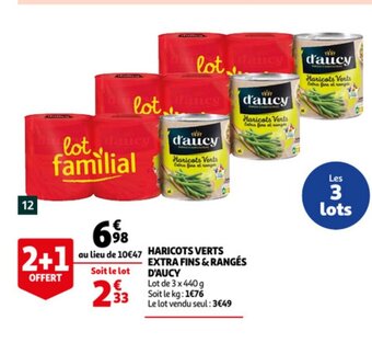 Auchan D'Aucy Haricots Verts Extra fins & Rangés offre