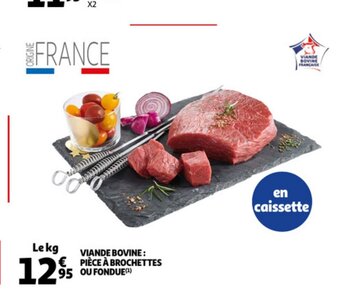 Auchan Viande bovine Pièce à Brochettes Ou Fondue offre